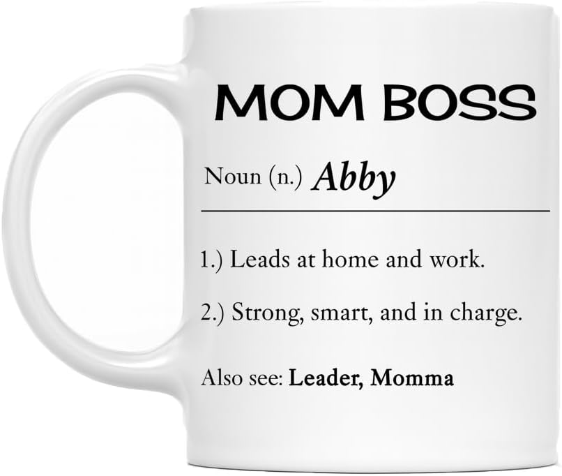 Mom Boss Definition Coffee Mug Funny Gift for Working Mom