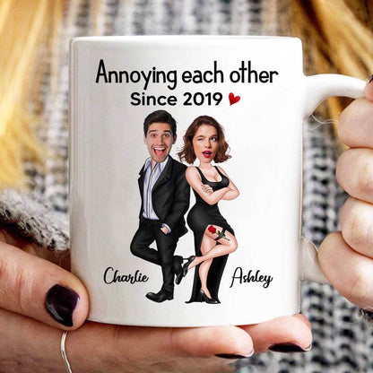 Couple Funny Custom Face Photo Valentine's Day Gift For Him For Her Personalized Mug