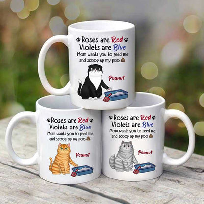 Mom Wants You To Feed And Scoop Up Poo Angry Cats Personalized Mug
