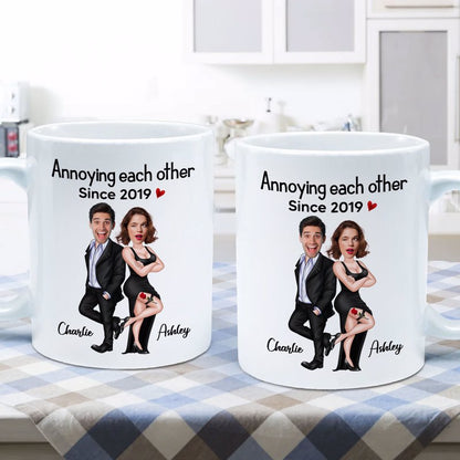 Couple Funny Custom Face Photo Valentine's Day Gift For Him For Her Personalized Mug