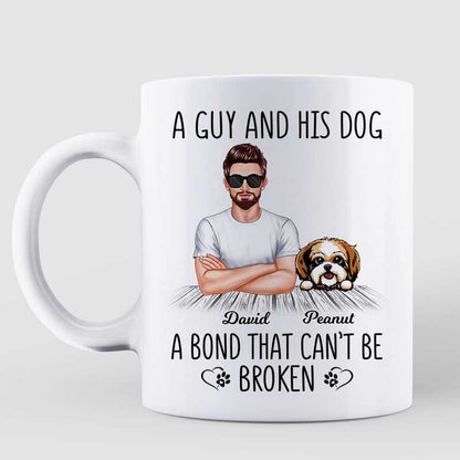 Man And Dog A Bond That Can't Be Broken Personalized Mug