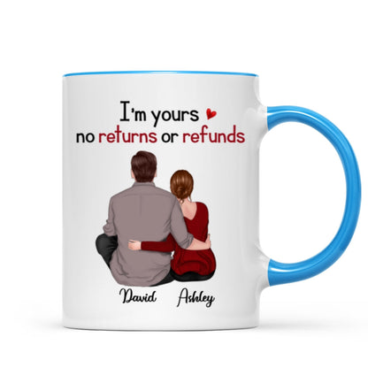 Back View Couple Sitting Anniversary Gift For Him Gift For Her Personalized Mug