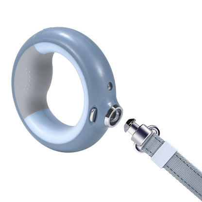 Glowing Ring Retractable Dog Leash And Flashlight