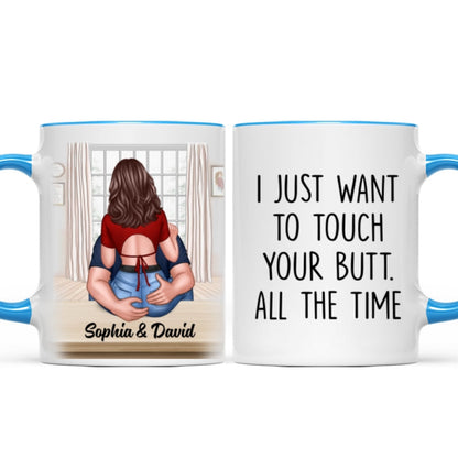 You're Hotter Than This Coffee Man Embracing Woman Back View Personalized Mug