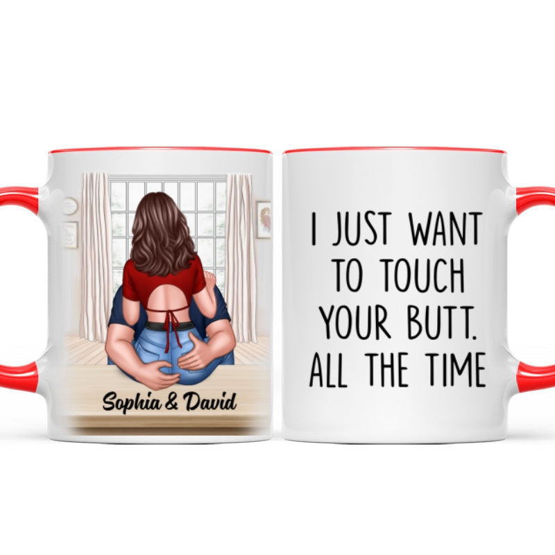 You're Hotter Than This Coffee Man Embracing Woman Back View Personalized Mug