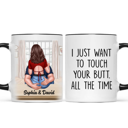 You're Hotter Than This Coffee Man Embracing Woman Back View Personalized Mug