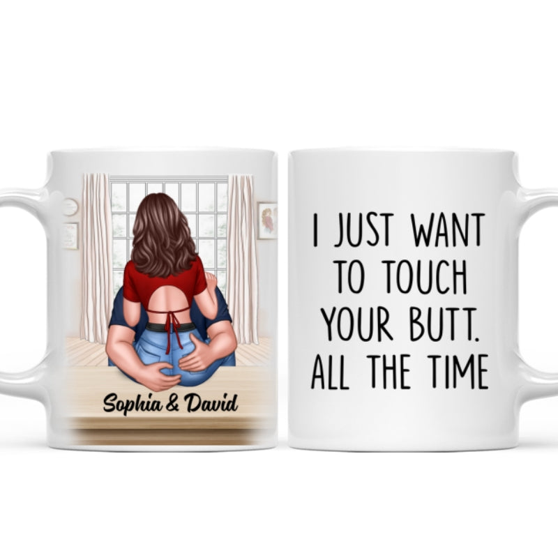 You're Hotter Than This Coffee Man Embracing Woman Back View Personalized Mug