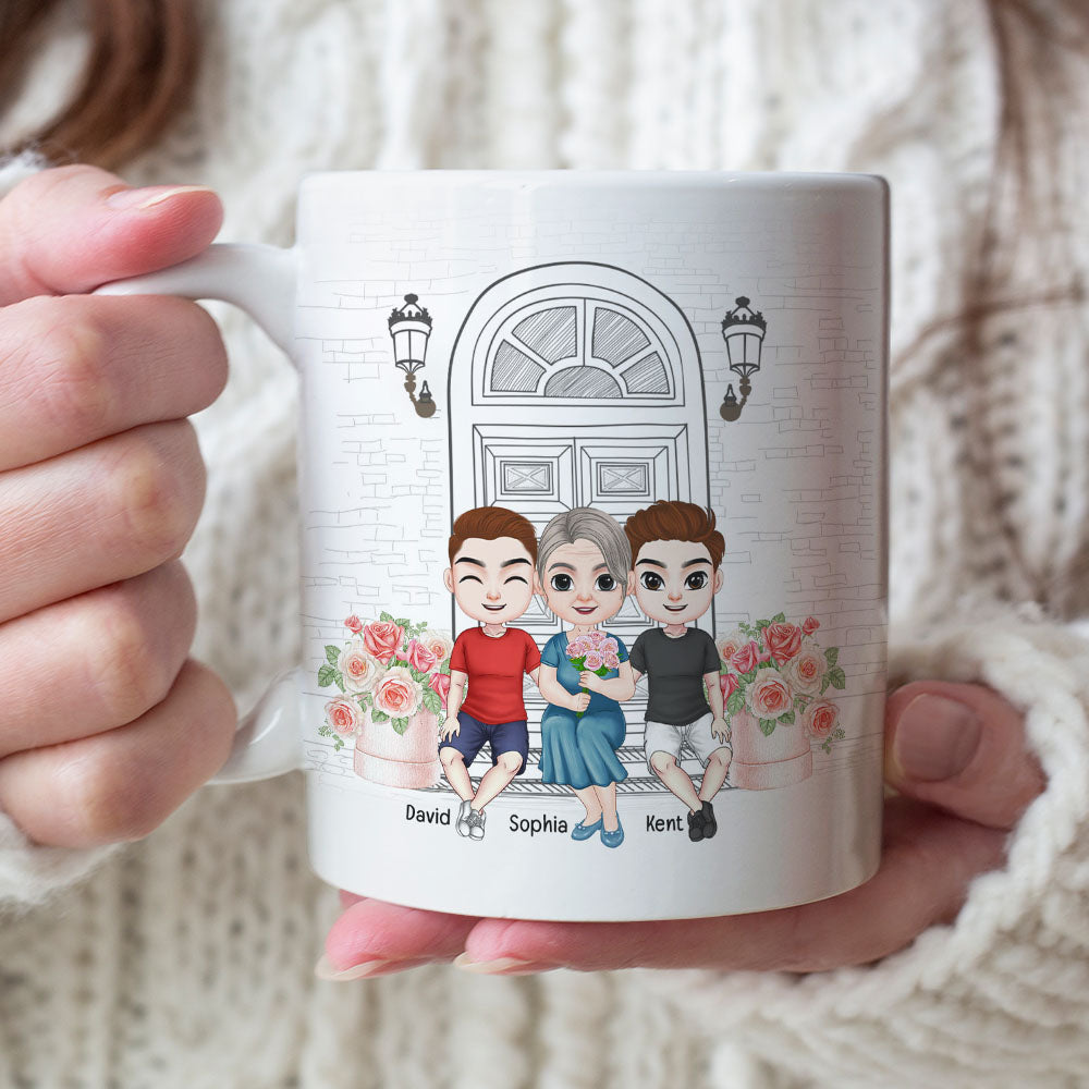 A Mother With All Sons Will Be Surrounded By Handsome Men-Personalized Coffee Mug- Gift For Mom- Gift For Son- Mom Coffee Mug