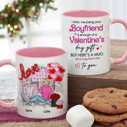 Romantic Couple, A Hug From Me To You, Personalized Mug, Couple Gifts, Gifts For Him, Gifts For Her, Valentine's Day Gifts, 01nahn011223hh