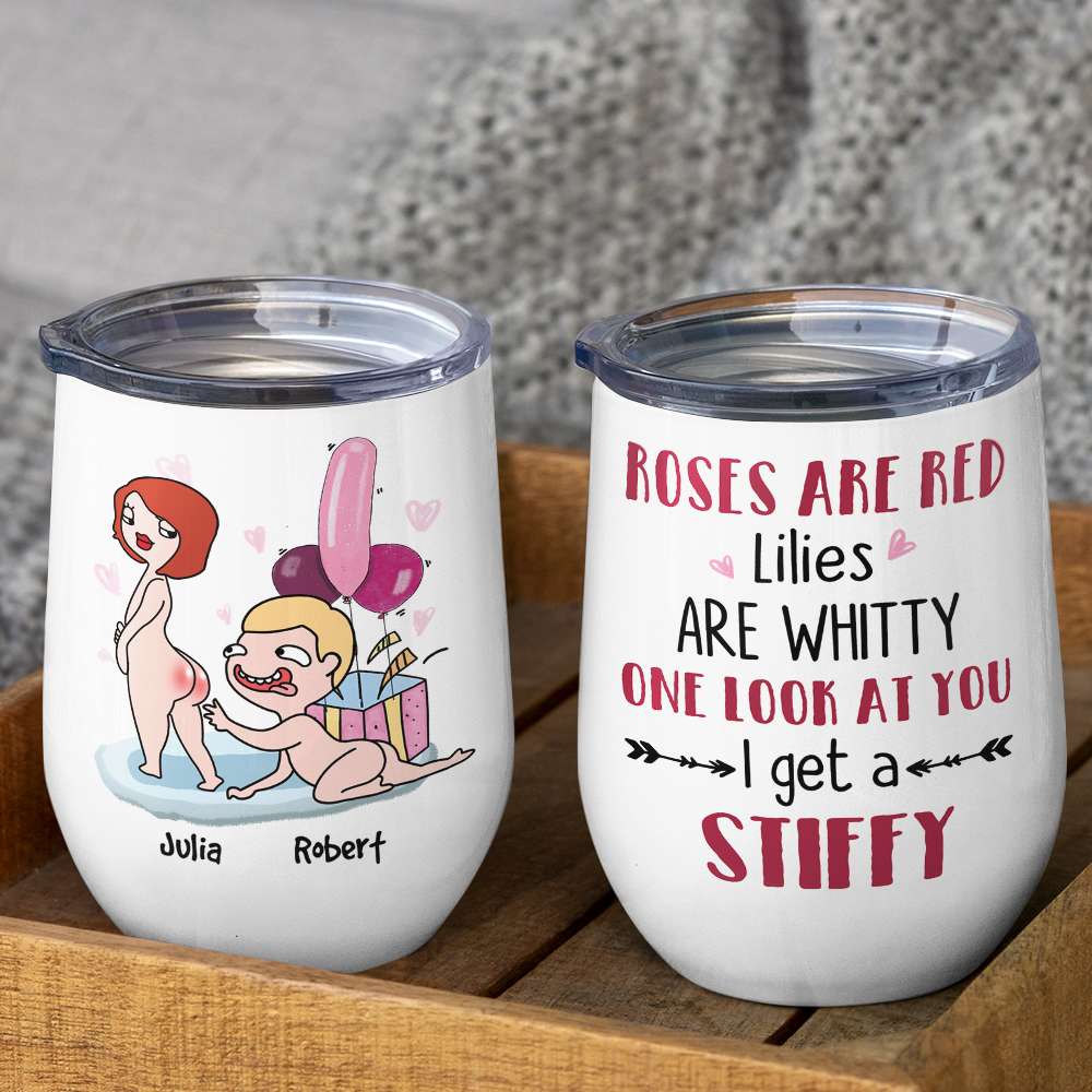 Roses Are Red, Lilies Are Whitty, Gift For Couple, Personalized Mug, Naughty Couple Mug, Anniversary Gift