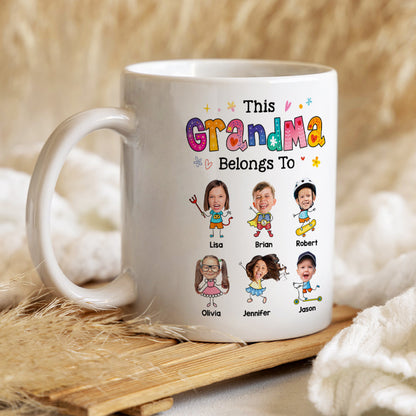 Custom Photo Gifts For Mom Grandma Personalized Coffee Mug This Grandma Belongs To