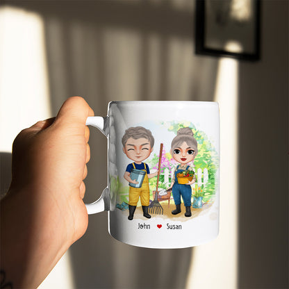 Another Year Older And Still Playing In The Dirt, Couple Farming White Mug