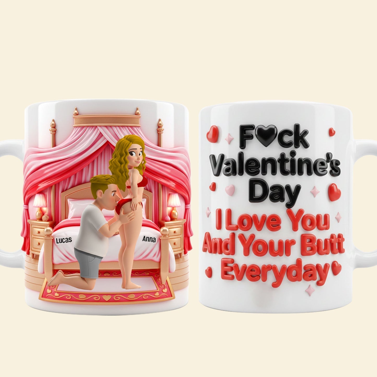 Cheeky Couple Coffee Mug - Personalized Gifts For Couples 01natn131225