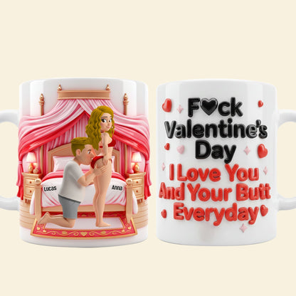 Cheeky Couple Coffee Mug - Personalized Gifts For Couples 01natn131225