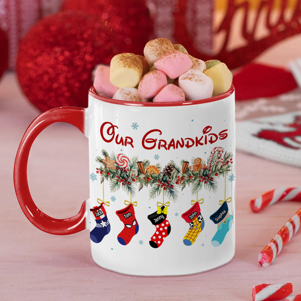 Grandma's Little Grandkid Socks 01natn301023 Personalized Accent Mug
