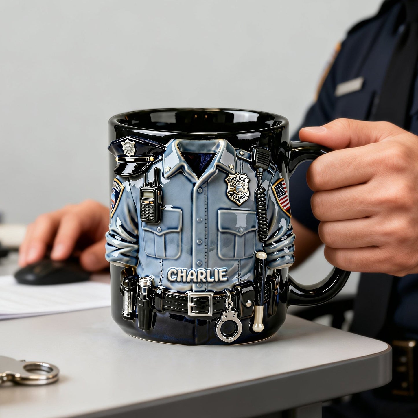 Proud Officer Coffee Mug - Personalized Gift for Police Officers 01PALU170126