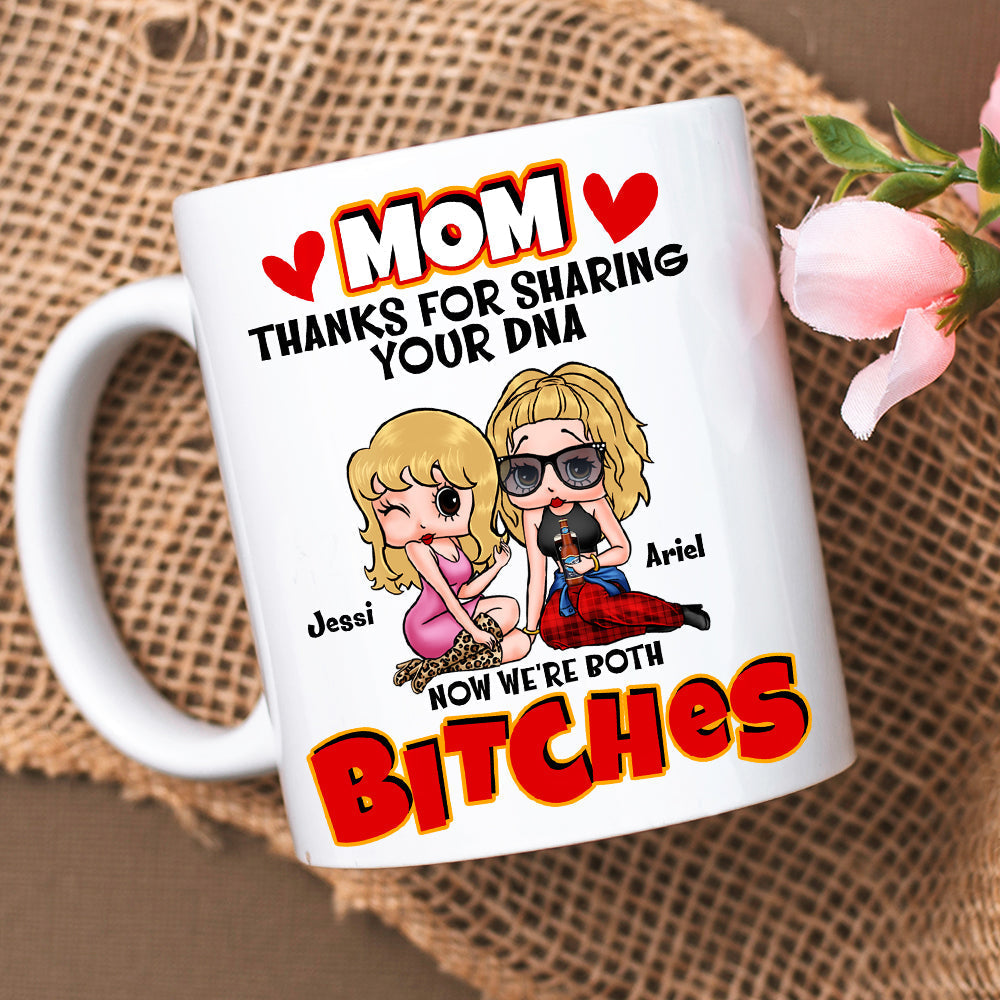 Personalized Gifts For Moms Coffee Mug Thanks For Sharing Your DNA 02TOLU130125HH