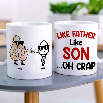 Like Father Like Son/Daughter Personalized White Mug, Gift For Family
