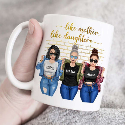 Like Mother Like Daughters Personalized White Mug