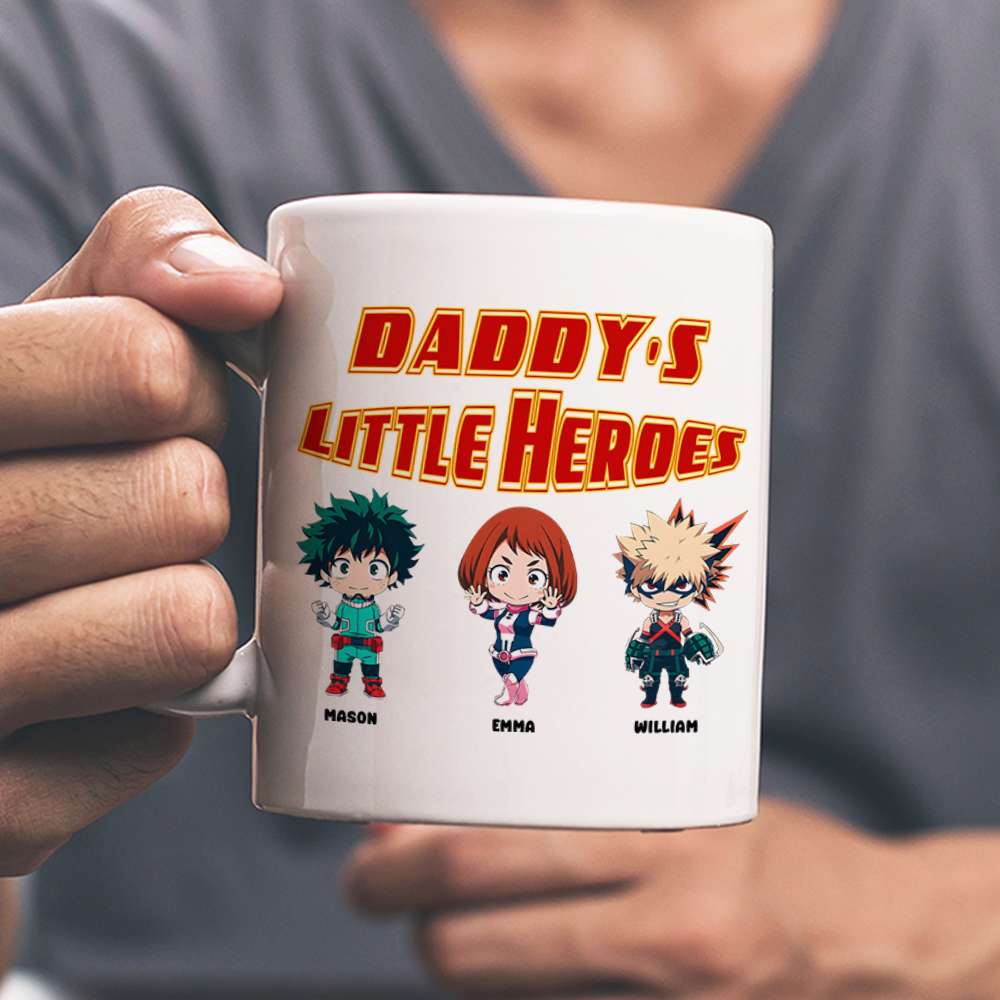 Personalized Gifts For Dad Coffee Mug Daddy's Little Hero 03KAMH200124