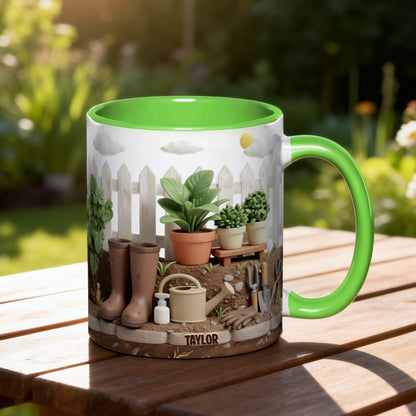 Gardening Scene Accent Mug - Personalized Gifts For Garden Lovers 03kilu080126