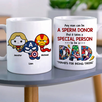 A Sperm Dad Family Gift Mug Funny White Mug