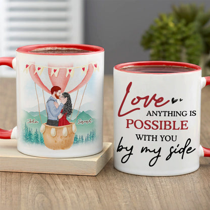 Anything Is Possible, Gift For Couple, Personalized Tumbler, Couple Kissing Tumbler, Anniversary Gift