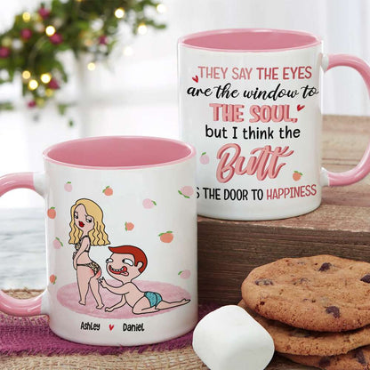 Romantic Couple, The Door To Happiness, Personalized Mug, Couple Gifts, Gifts For Him, Gifts For Her, Valentine's Day Gifts