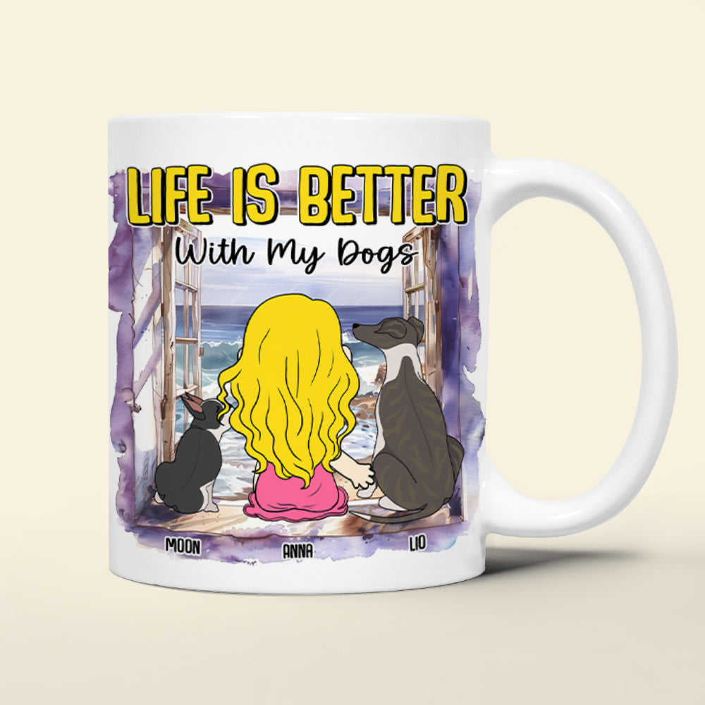 Personalized Gifts For Dog Lovers Coffee Mug 02katn170225hg Life Is Better With My Dogs