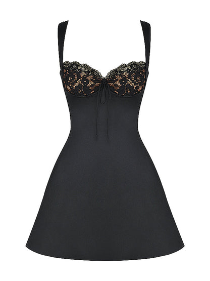 Charmaine Lace Sweetheart Neck Mini Dress