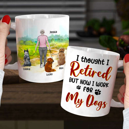 I Thought I Retired, Personalized Mug, Gift For Dog Lover