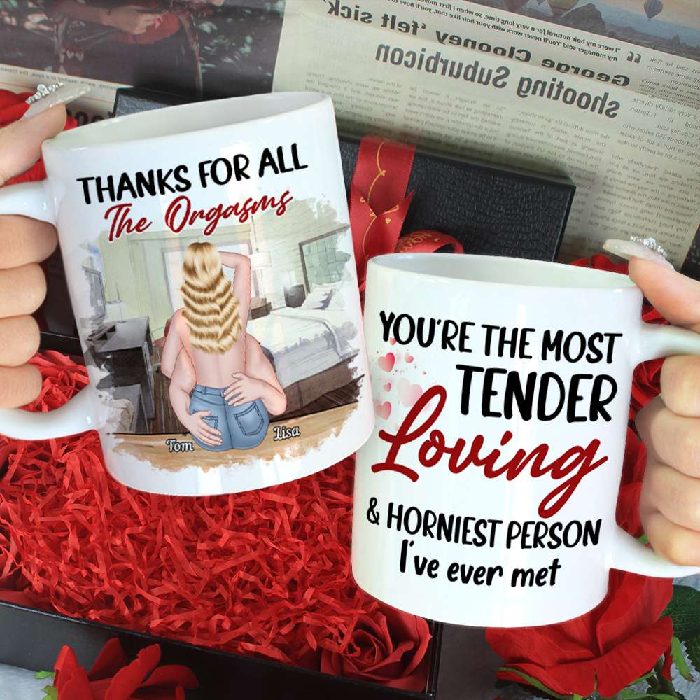 Thanks For All The Orgasms, Personalized Mug, Naughty Gifts For Couple