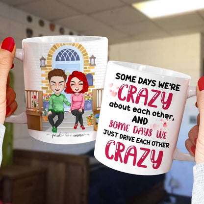 We're Crazy About Each Other, Couple Celebrating White Mug