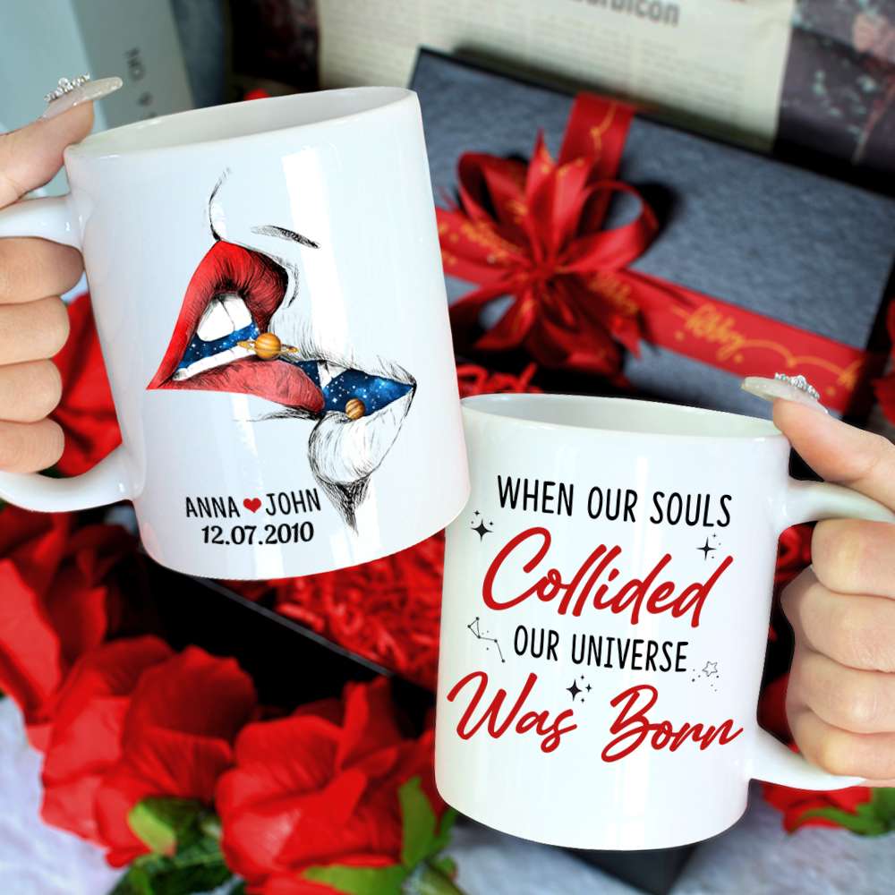 When Our Souls Collided Our Universe Was Born Personalized Mug, Couple Gift