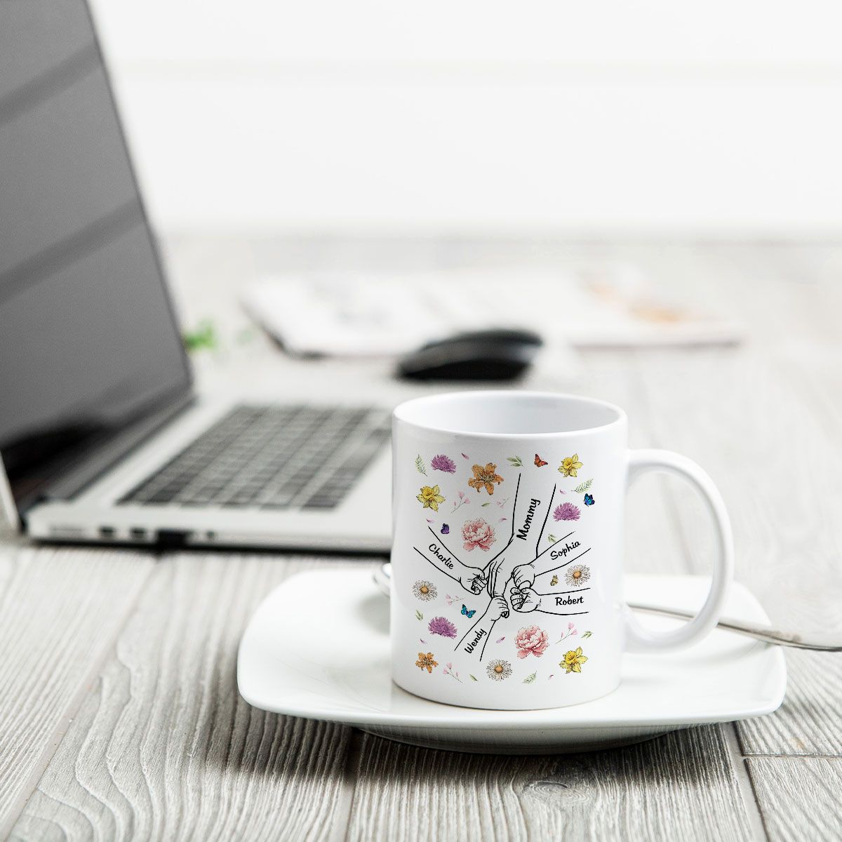 Mother & Daughter A Bond That Can't Be Broken | Personalized White Ceramic Mug - Ideal Gift for Mother's Day, Family Gatherings, or Special Occasions