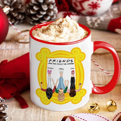Friends Are The Family We Choose, Gift For Friends, Personalized Accent Mug, Bestie Together Ornament, Christmas Gift 04NAHN171123HH
