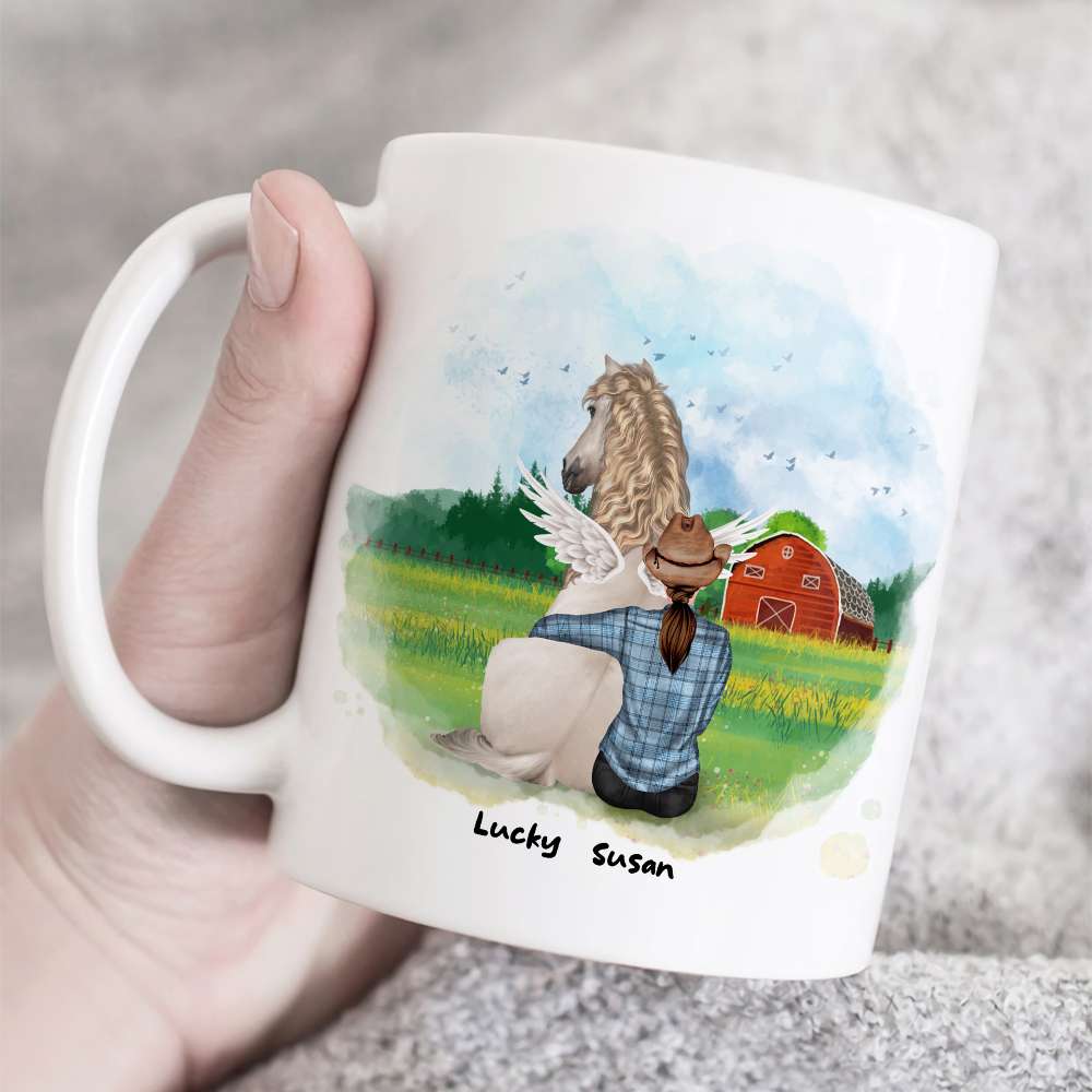 Today Someone Asked Me What Is The Hardest Thing About Having A Horse I Replied The Goodbye, Memories Heaven Horse With Me White Mug