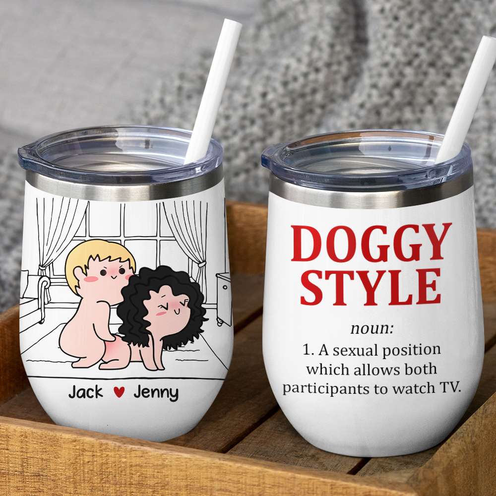 Doggy Style, Personalized Tumbler, Funny Couple Tumbler, Gift For Couple