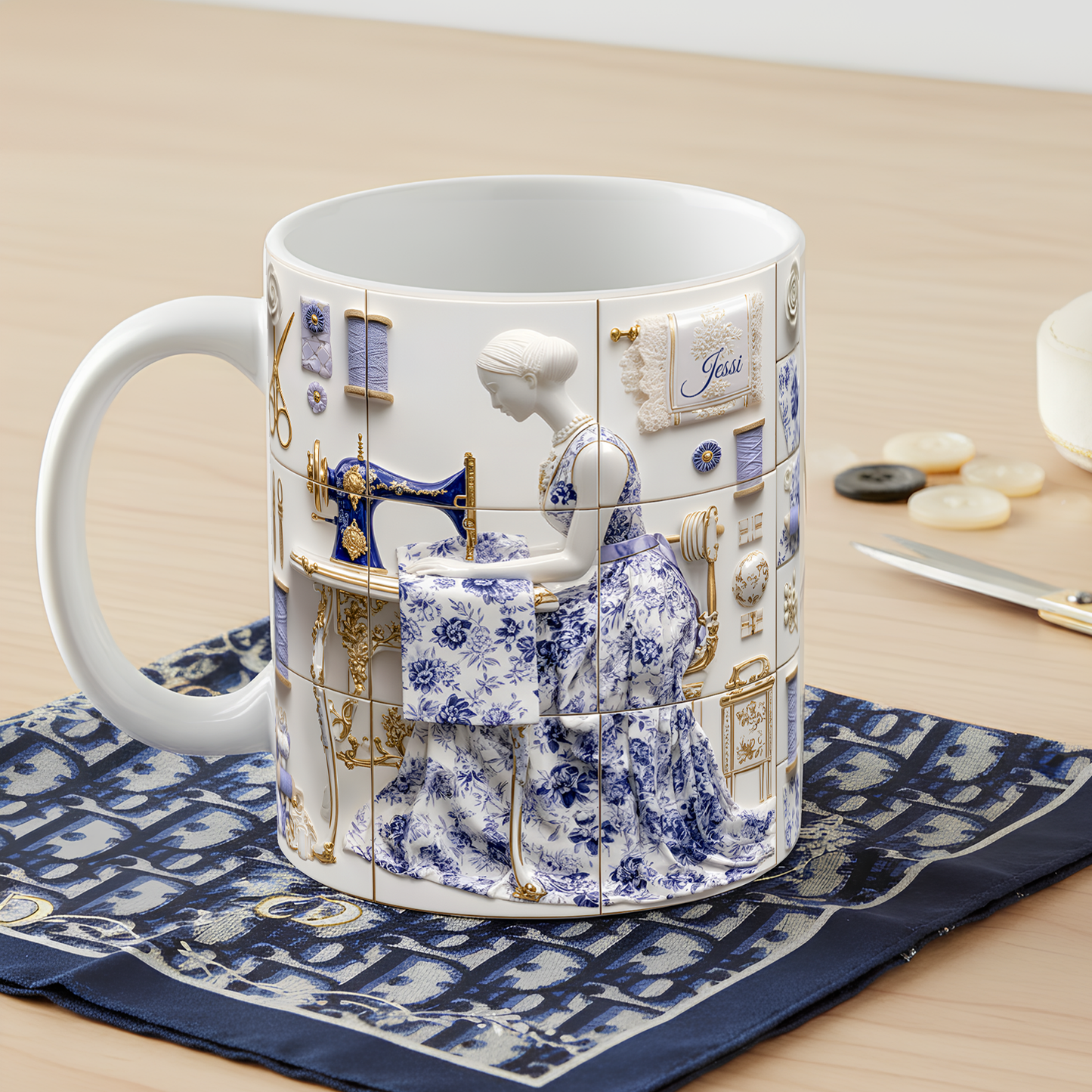 Sew Crafty Girl Coffee Mug - Personalized Gifts For Sewing Lovers 03TGLU151125