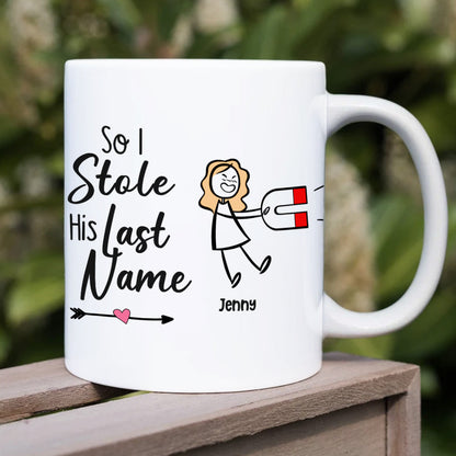 Gift For Couple, Personalized Mug, Stick Couple Coffee Mug, Couple Gift