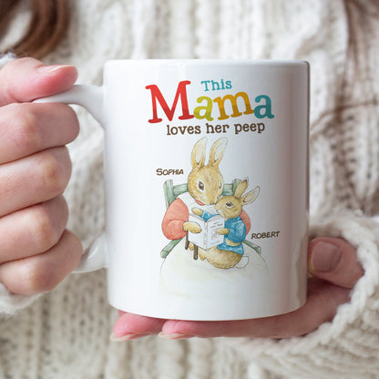 Personalized Gifts For Mom Coffee Mug This Mama Loves Her Peep 03HUDT220224