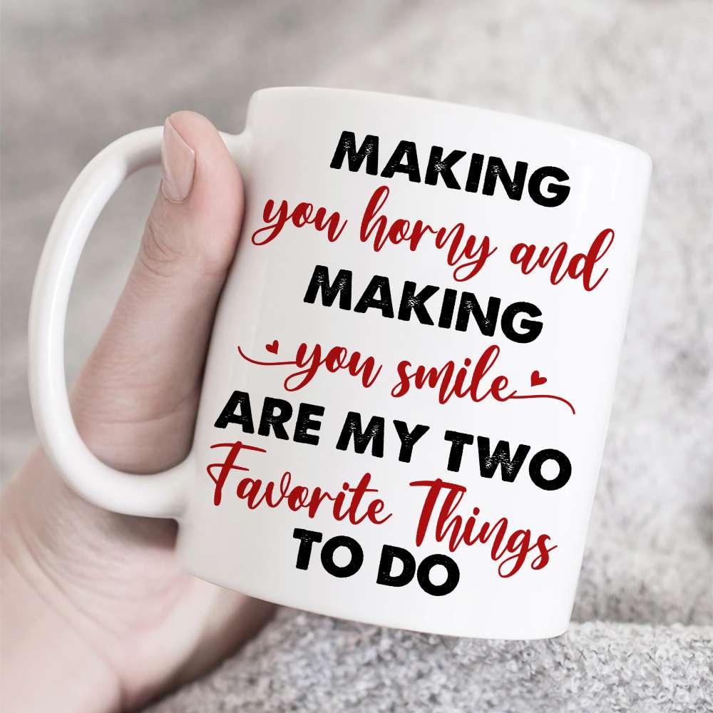 I Challenge You To A Who Better In Bed Personalized White Mug