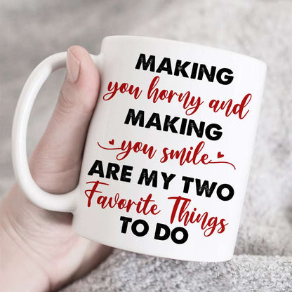 I Challenge You To A Who Better In Bed Personalized White Mug