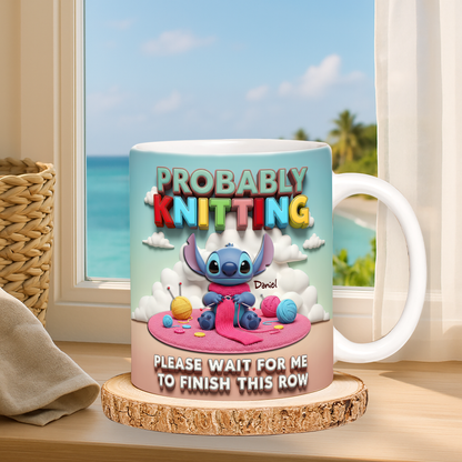 Tropical Alien Knitting Coffee Mug- Personalized Gifts For Knitting Lovers 01TOLU160625