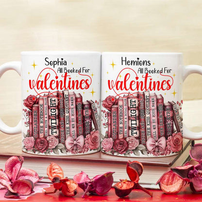 Customized Gifts For Book Lovers White Mug Valentine 02XQLU111224