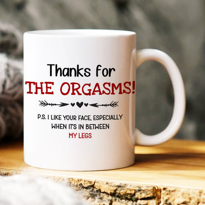 Thanks For The Orgasms, Gift For Couple, Personalized Mug, Naughty Couple Mug, Couple Gift