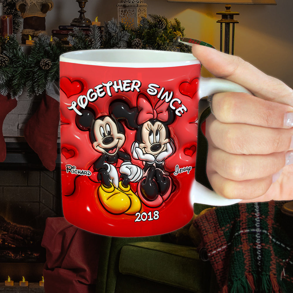 Together Since, Couple Gift, Personalized Mug, Mouse Couple Coffee Mug, Christmas Gift 01NAHN031123