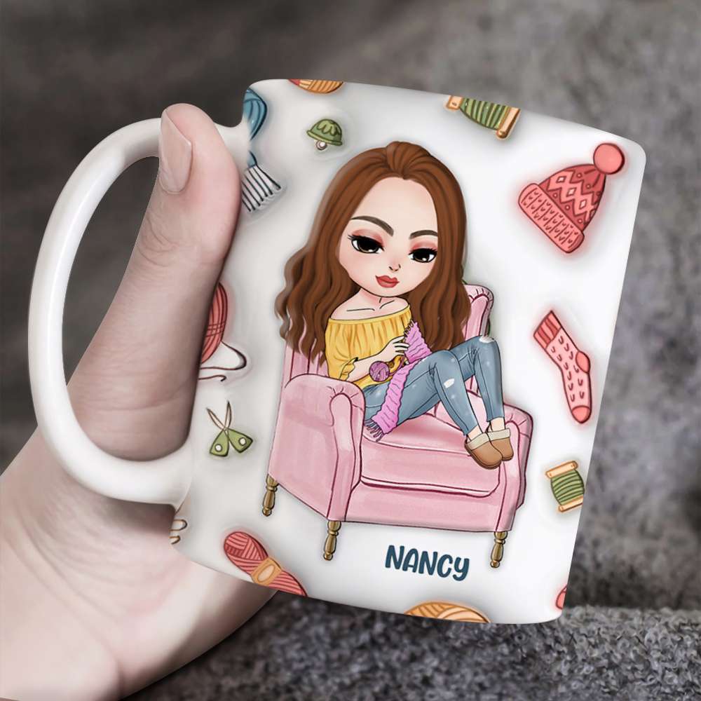 Personalized Gifts For Knitting Girl Mug 02NAPU250724HH