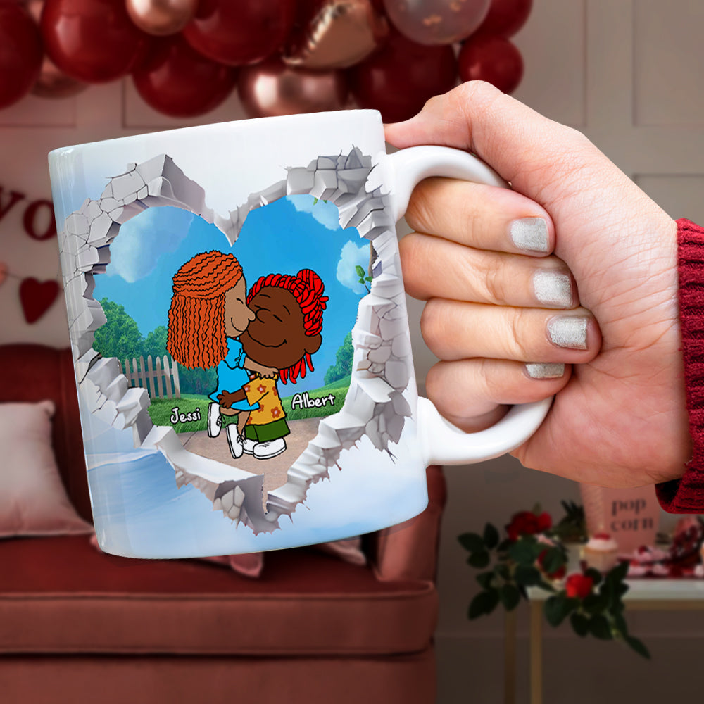 Personalized Gift For Couple Valentine Mug Cartoon Couple 01OHLU191224HG