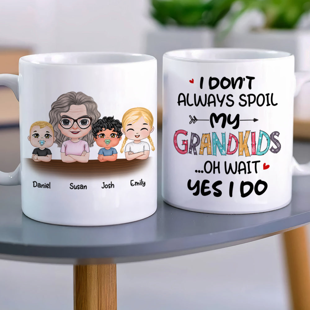 I Don't Always Spoil My Grandkids, Gift For Grandparents, Personalized Mug, Grandkids Mug